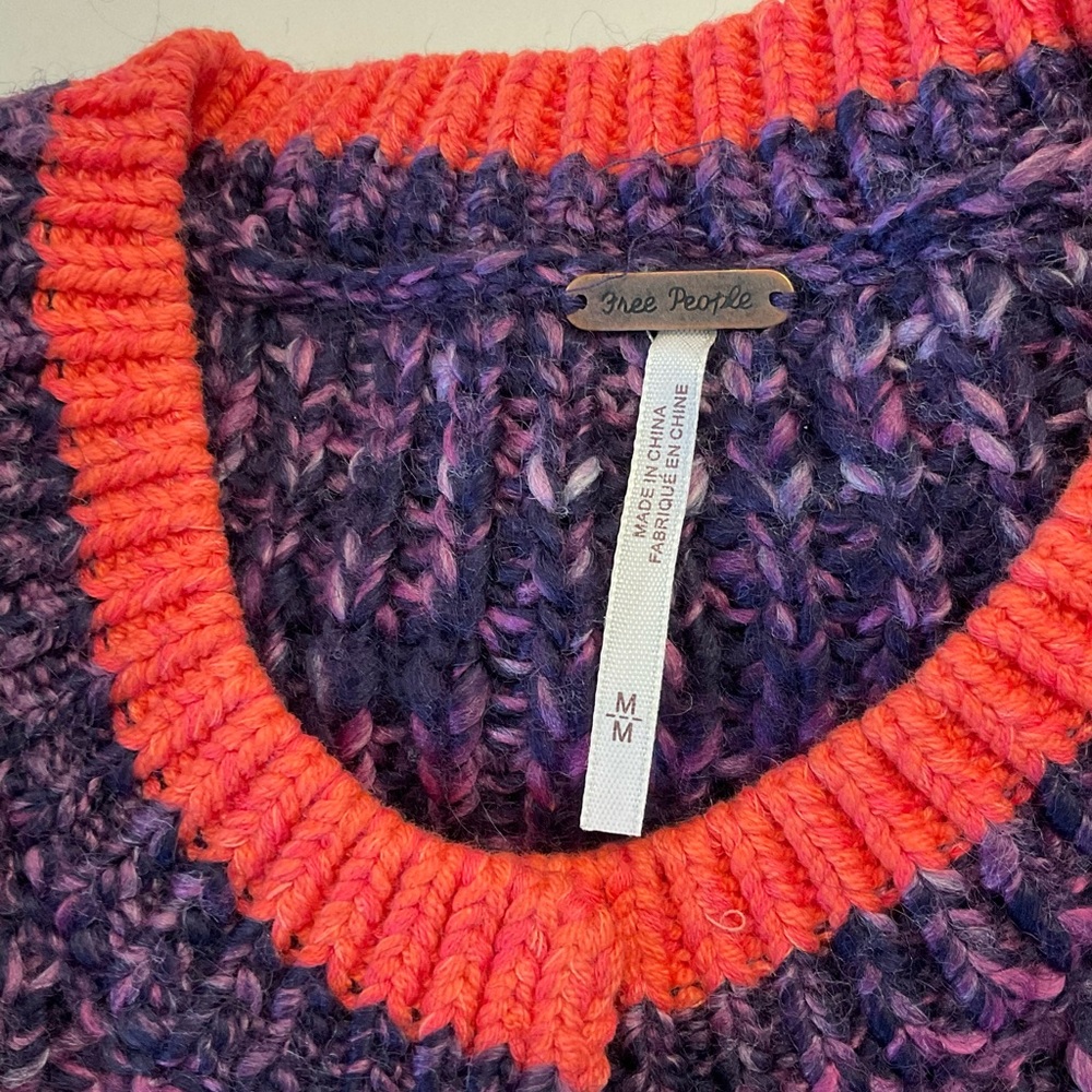 Free People Purple Combo Knit Cardigan-NWT - Picture 14 of 16